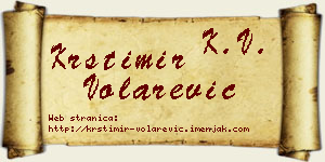 Krstimir Volarević vizit kartica
